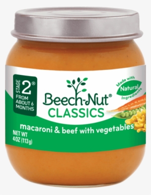 Classics Macaroni & Beef With Vegetables Jar - Beech-nut Classics Stage 2 Chiquita Banana