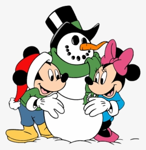 Mickey Mouse Snowman Christmas Disney - Mickey Mouse Season Clipart