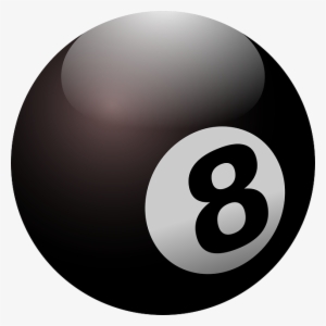 Billiard, Ball, Black Ball, Eight, Round, Black - Bola De Billar Png