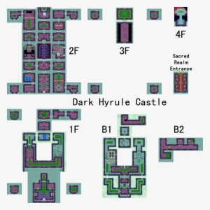 Legend Of Zelda, The - Dark Hyrule Castle Map