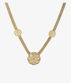 Medallion Triple Chain Necklace