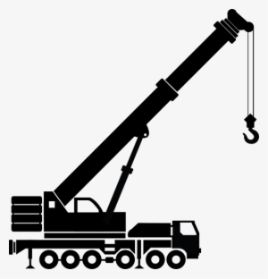 Png Free Crane Clipart Black And White - Truck Crane Clipart Black And ...