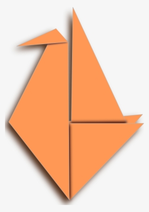 Folded Paper Bird Clip Art - Origami Clip Art