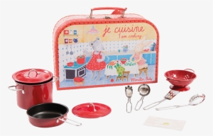 Moulin Roty “i Am Cooking” Kitchen Suitcase - Le Grande Famille Moulin Roty Je Cuisine I Am Cooking!