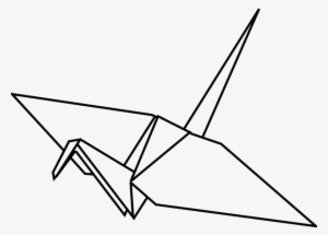 Paper Crane Outline Svg Clip Arts 600 X 431 Px