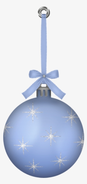 White Blue Hanging Christmas Ball Ornament Png Clipart - Blue Christmas Ball Ornaments Png