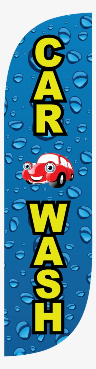 Car Wash Feather Flag Water Drips
