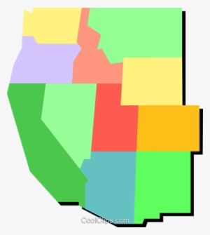 Western United States Royalty Free Vector Clip Art - Western United States Clipart