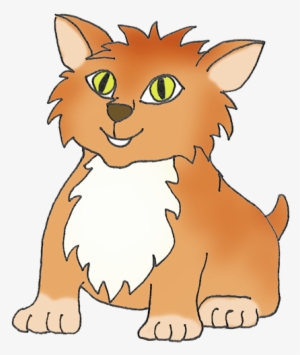 Cute Kitten Colored Png - Cat
