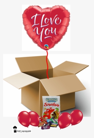 I Love You Script Balloon In A Box - Flover Image Love Hot