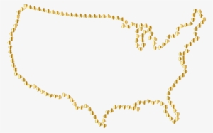 Prismatic Hearts Map No Big Image Png - United States Map No Background