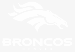 Denver Broncos Log Mark White - Denver Broncos Black And White Logo