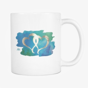 Two Gold Hearts Mug