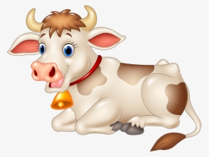 Funny Cartoon Animals Png Cow Soloveika - Cow Cartoon Vector