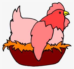 Original Png Clip Art File Red Chicken In A Nest Svg