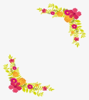 Yellow Flower Border Png - Flower Border Png File