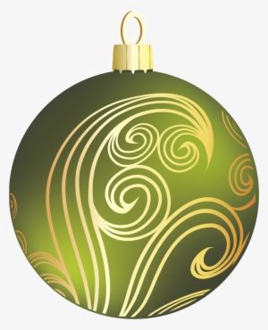 Transparent And Gold Christmas Ball Gallery View - Yellow Green Christmas Ball