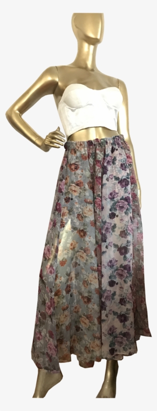 Beautiful Multi-color Boho Chic Floral Maxi Skirt