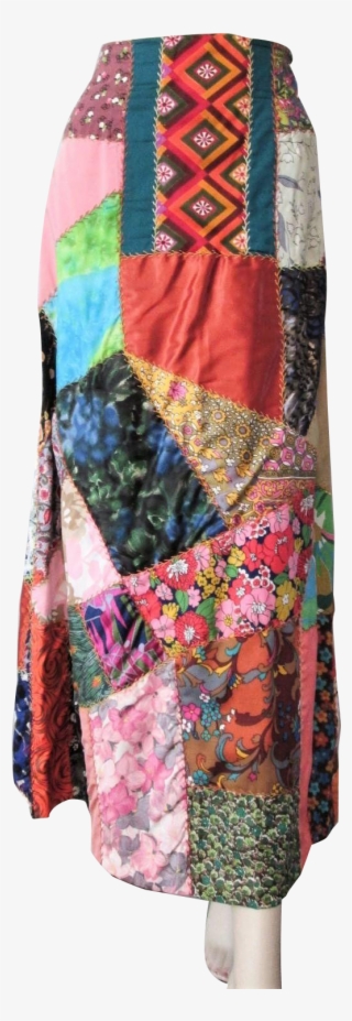 Groovy Vintage 1970s Hippie Boho Bohemian Crazy Quilt