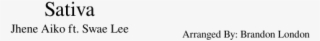Sativa-jhene Aiko Ft