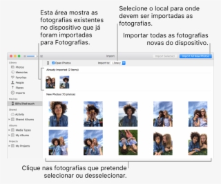 As Fotografias Que Já Foram Importadas São Apresentadas