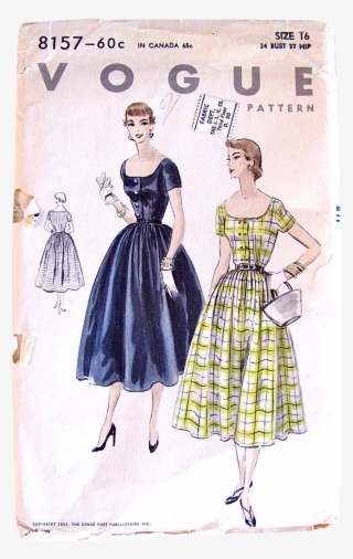 Misses One-piece Dress Pattern, Vogue 8157, Vintage