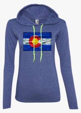 Digital Camo Colorado Flag Ladies' Long Sleeve T-shirt