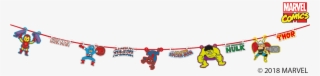 Marvel Pop Comic Party Paper Garland Bunting