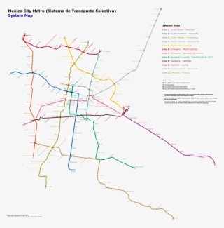 Mexico City Metro System Map