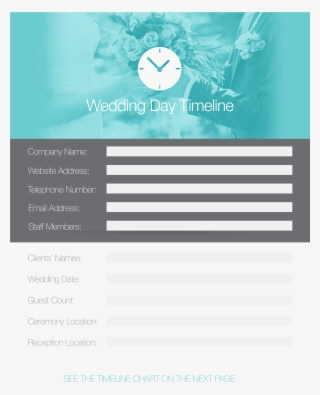 Printable Wedding Day Timeline Main Image