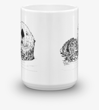 Pen & Ink Sea Otter Head Mug