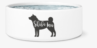 Shiba Inu Silhouette Dog Bowl