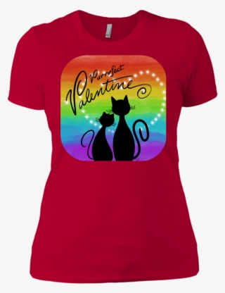 Purrrfect Valentine Rainbow And Stars Ladies' Boyfriend
