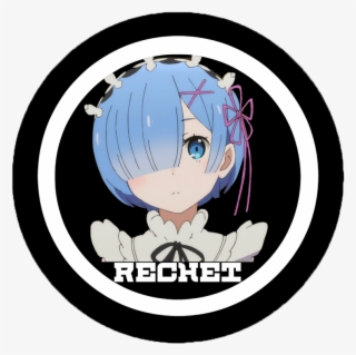 Rechet Girl Black White Logo Re Zero Blue