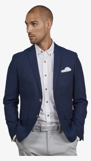 Get The Harrel Texture Blazer In Cobalt Online