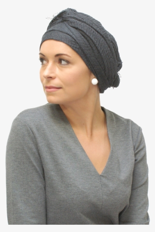 Dark Grey Chemo Head Scarf