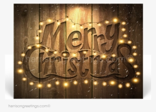 Rustic Wood Lights Christmas Holiday Postcards