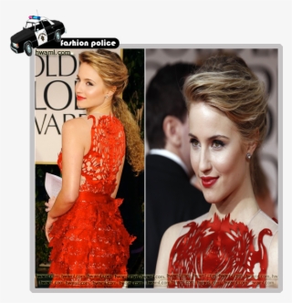 ظهرت Dianna Agron في فستان أحمر ناري من تصميم Giles