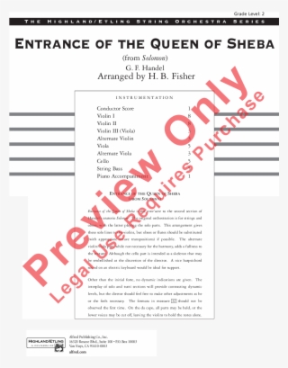 Entrance Of The Queen Of Sheba Thumbnail