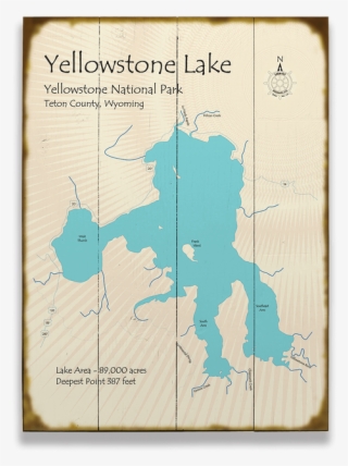 Yellowstone Lake Map Sign