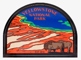 Sendero Yellowstone National Park Sticker