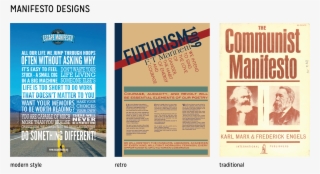 We Looked At Existing Manifestos To Explore The Visual