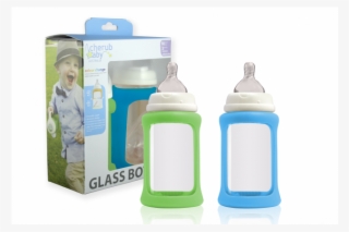 Colour Change Glass Bottle Wide Neck 240ml Twin Pack