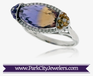 Amethyst / Citrine And Ametrine Ring