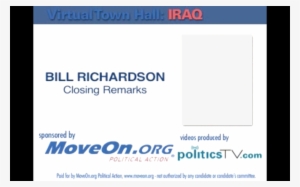 Bill Richardson Closing Remarks - Software