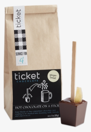 Gingerbread Hot Chocolate Sticks - Hot Chocolate 3pack - Peppermint Natural By Ticket