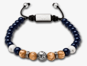 New York Yankees™ Steel Macrame Bracelet 8mm - Bracelet