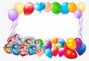 Happy Birthday Frame With Balloons - Happy Birthday Frame Png