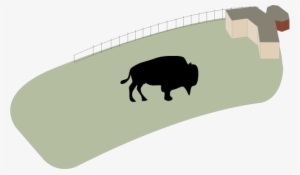 Buffalo - Brown Buffalo Silhouette Shower Curtain