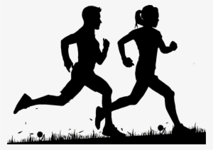 Learning To Walk Before You Can Run - Man And Woman Running Silhouette